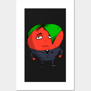 Emo Tomato from The Nightshades Goth Vegetable Family Posters and Art